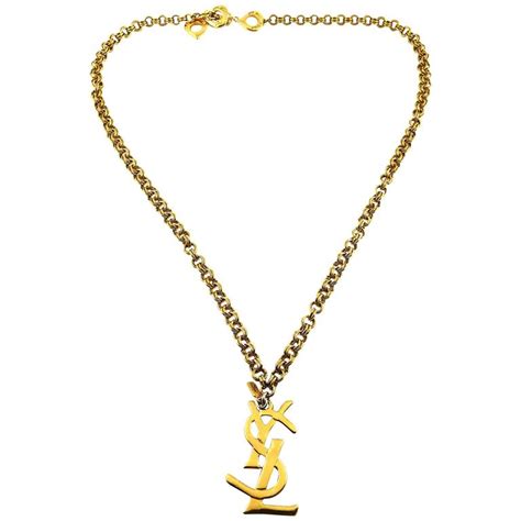 yves saint laurent chain necklace|yves saint laurent jewellery.